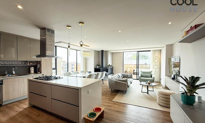 Apartamento moderno con terraza en venta en Santa Bárbara      