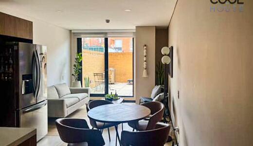 Apartamento moderno con terraza en arriendo en La Calleja 